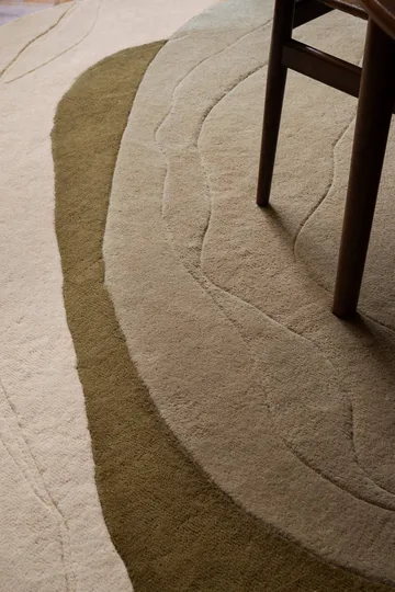 Alfombra de lana Erik Bratsberg Lozza - Olive, 230x300 cm - Layered