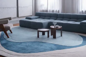 Alfombra de lana Erik Bratsberg Lozza - Teal, 210x270 cm - Layered