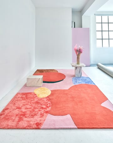 Alfombra de lana Flower Field 200x300 cm - Pink - Layered