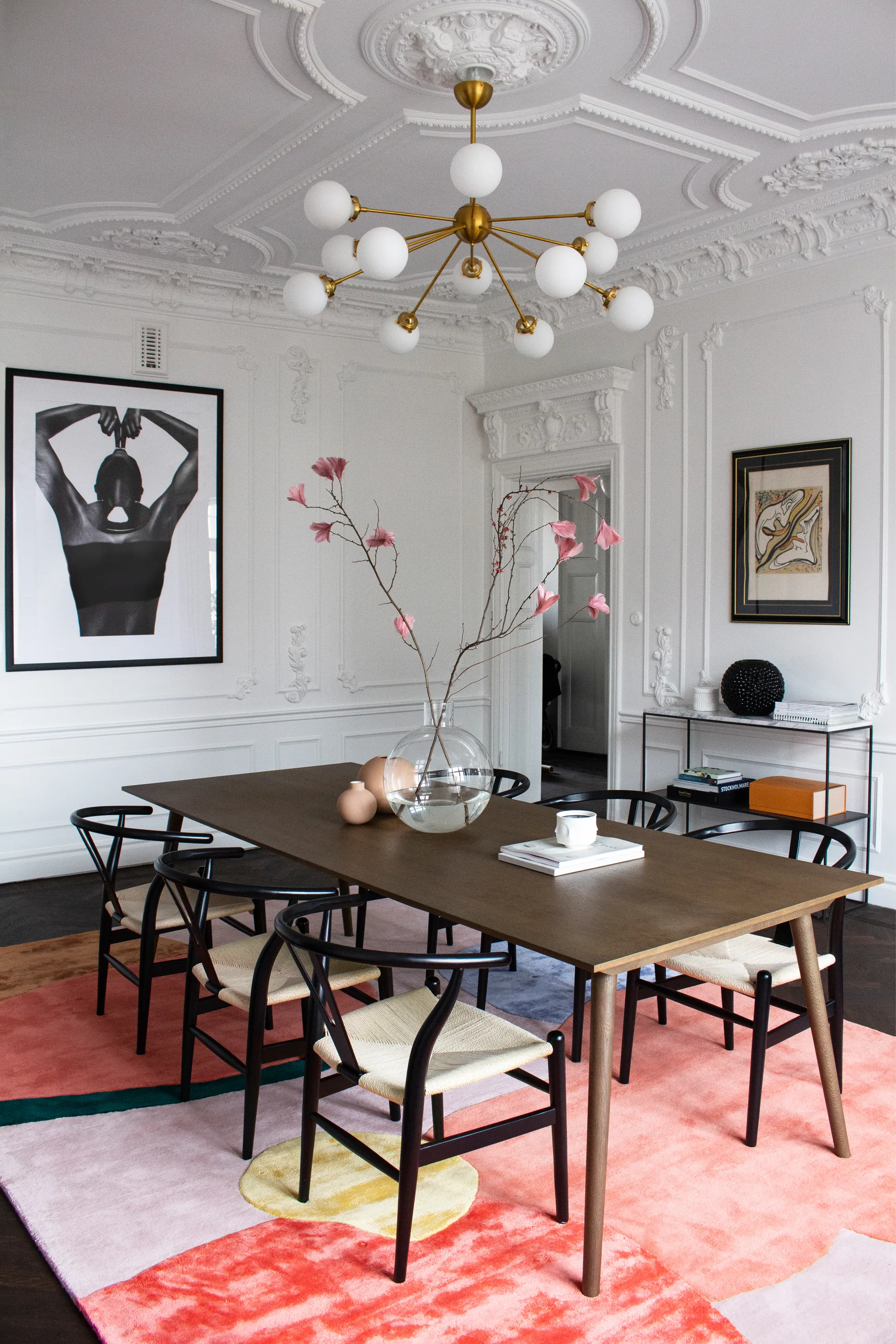 Alfombra de lana Flower Field 250x350 cm, Pink Layered