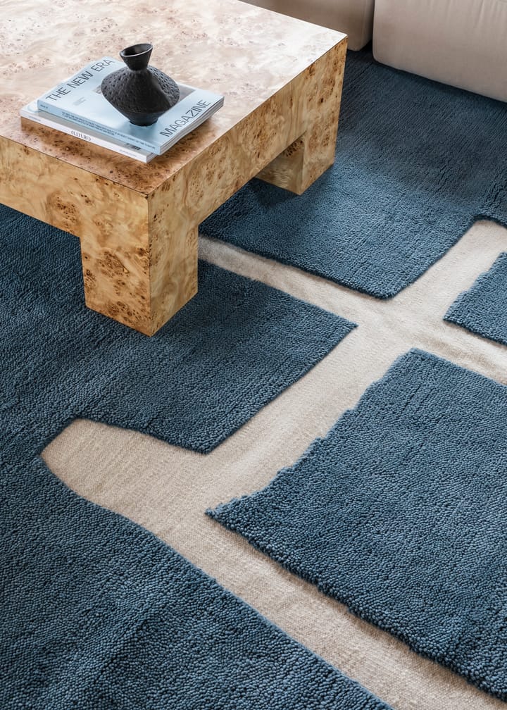 Alfombra de lana Gotland Klint, Cornflower blue 250x350 cm Layered
