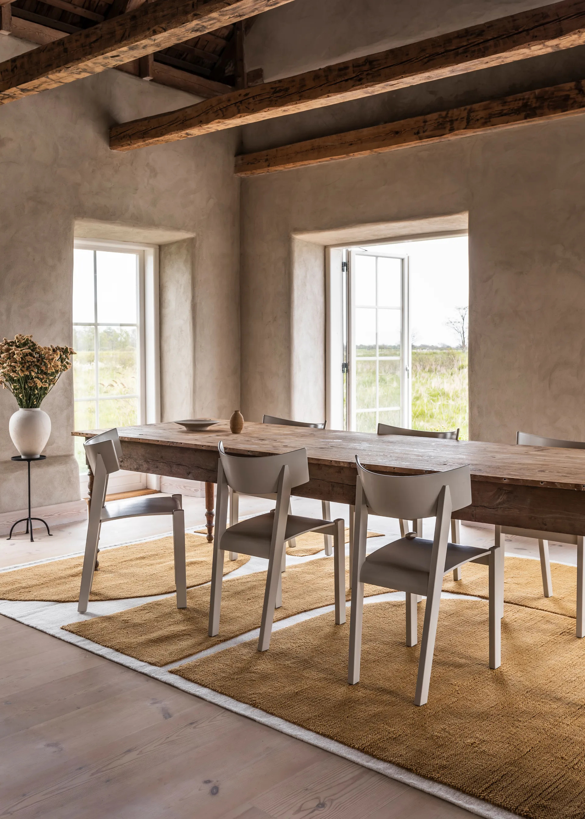 Alfombra de lana Gotland Rauk, Sunflower yellow 180x270 cm Layered