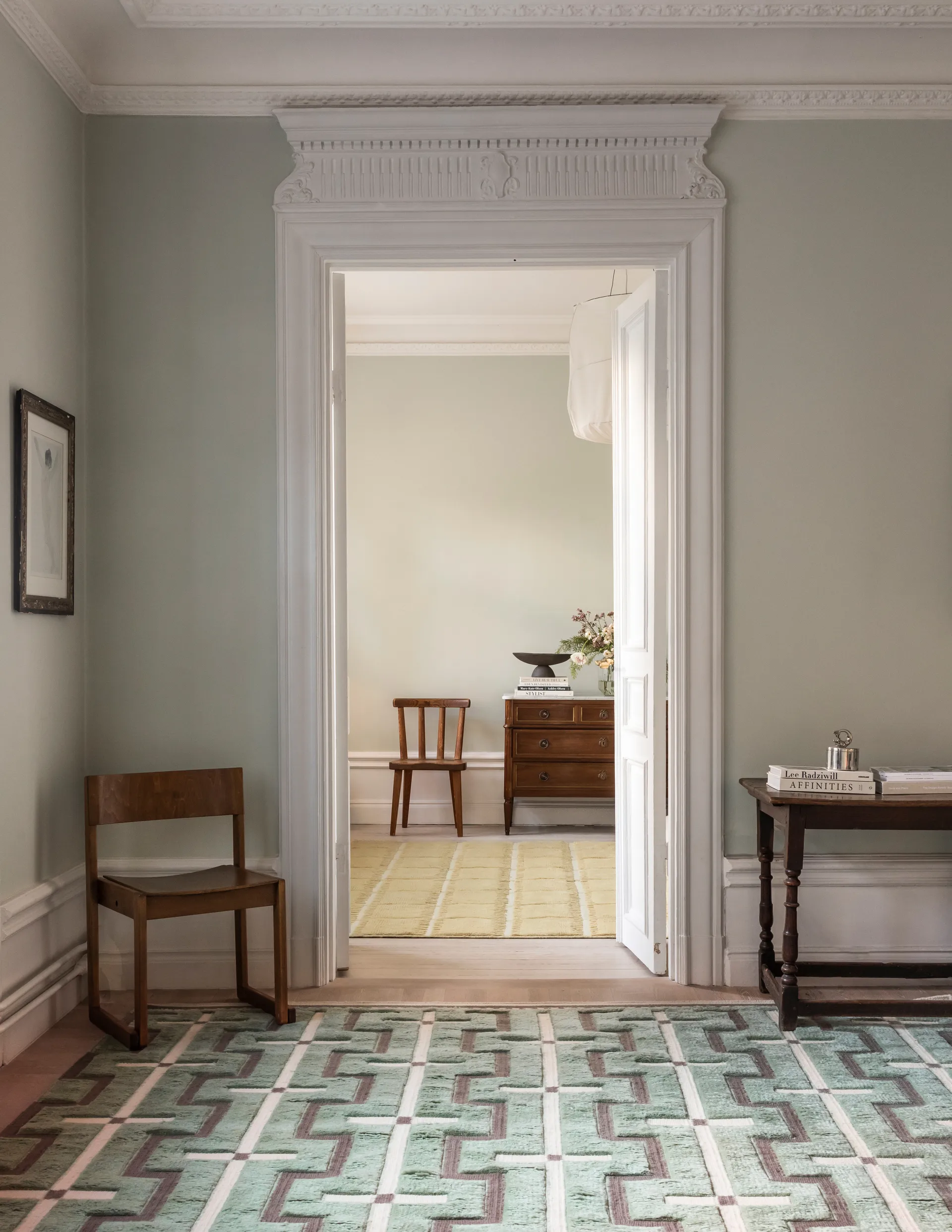 Alfombra de lana Johanna, Sage, 200x300 cm Layered