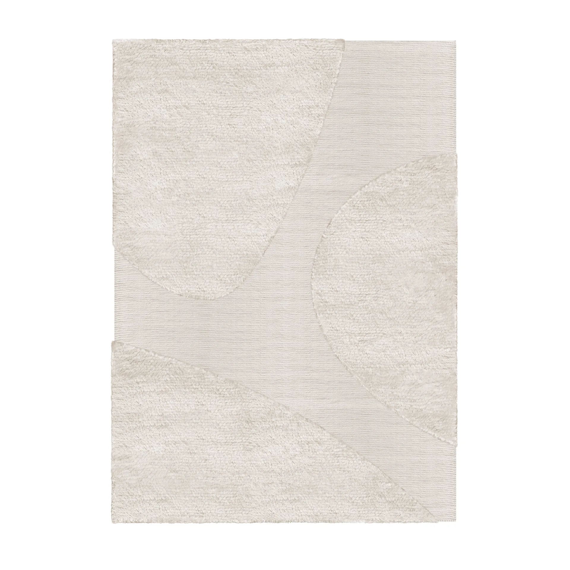 Alfombra de lana Punja plasma 250x350 cm, Off White Layered