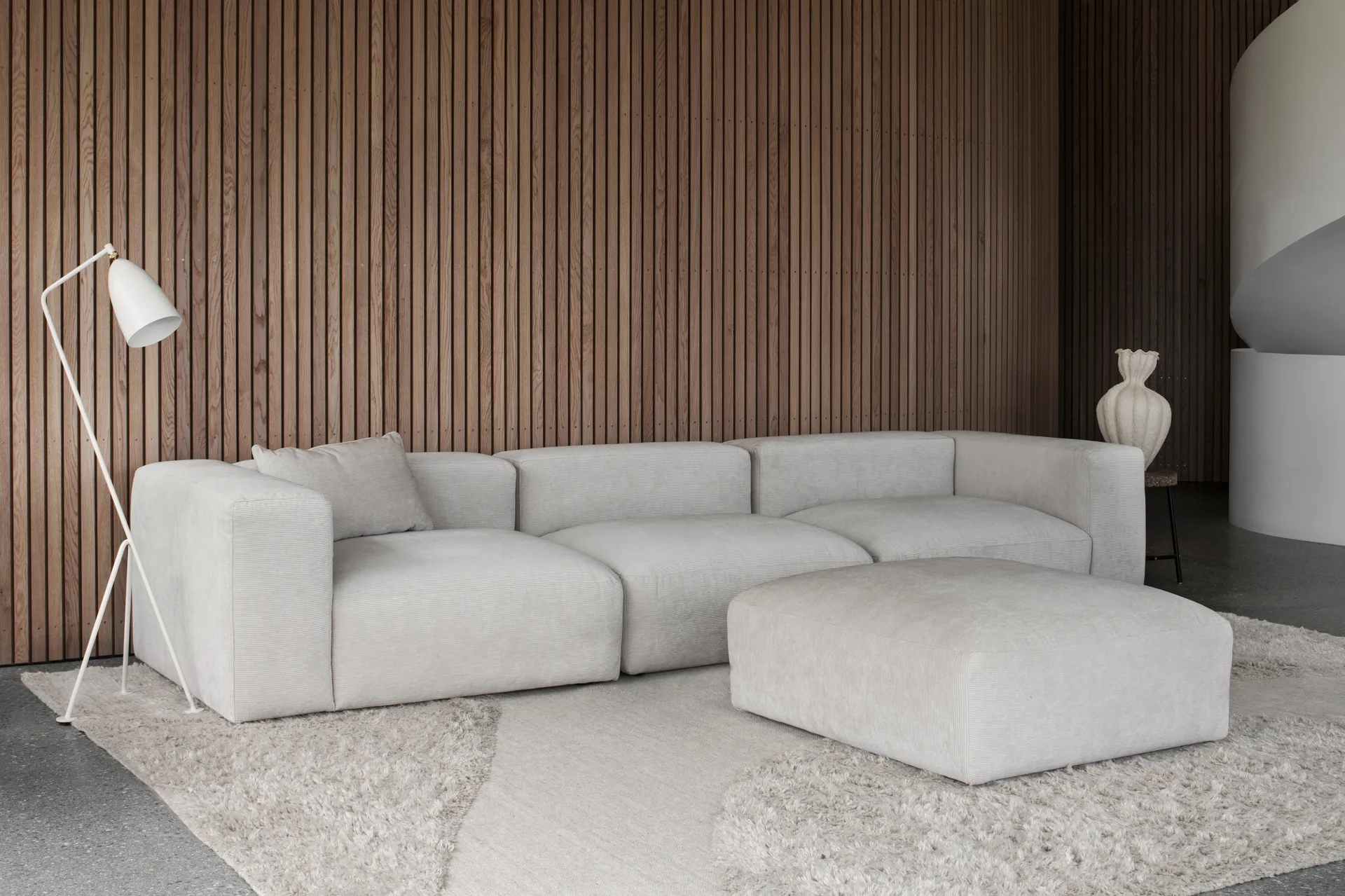 Alfombra de lana Punja plasma 250x350 cm, Off White Layered