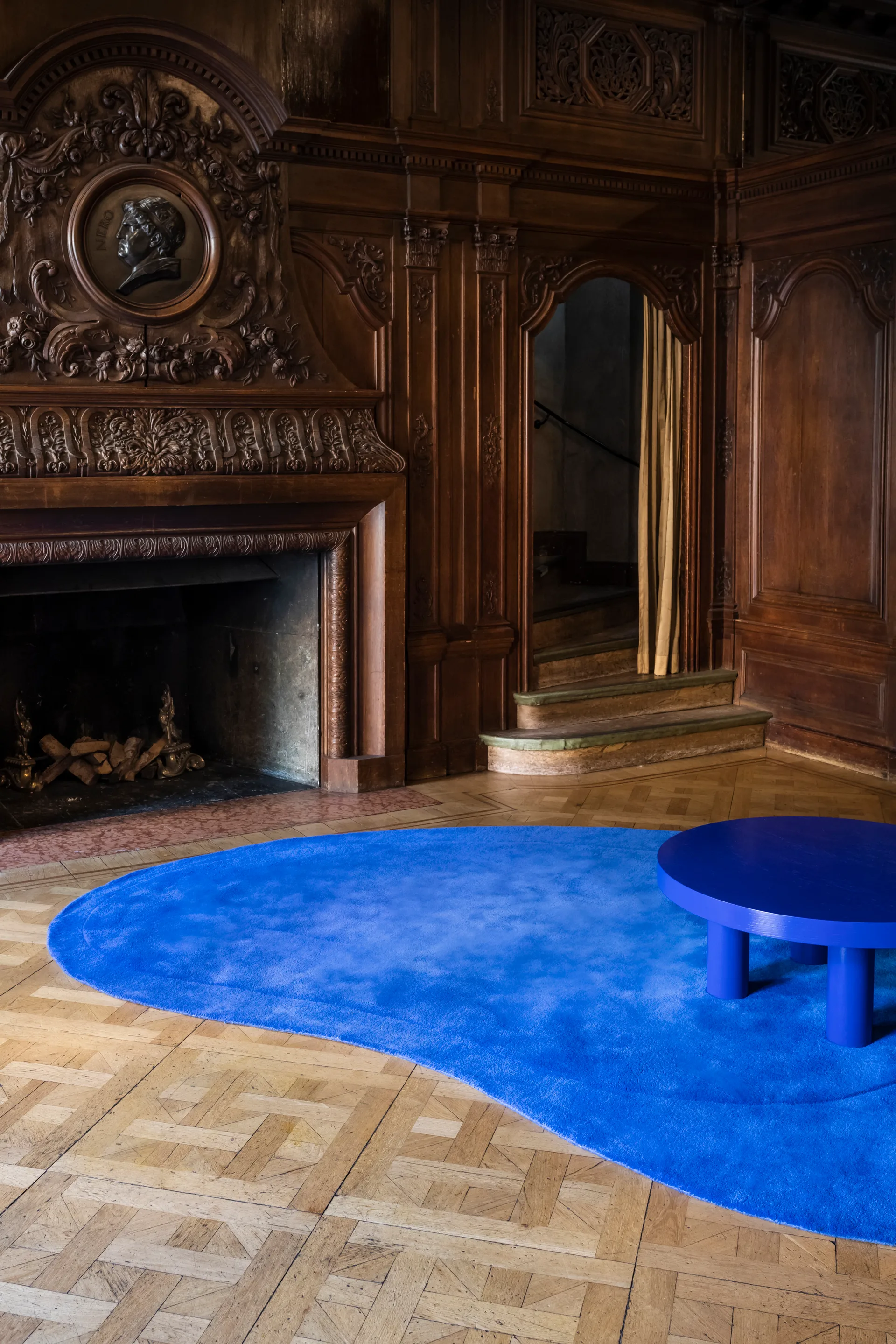 Alfombra de lana Residue, Cobolt, 180x270 cm Layered