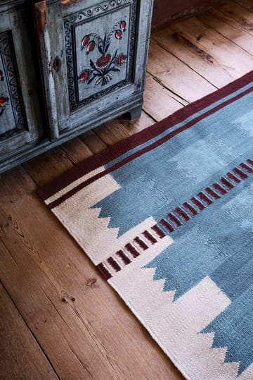 Alfombra de lana Röllakan Iris - Petrol, 140x200 cm - Layered