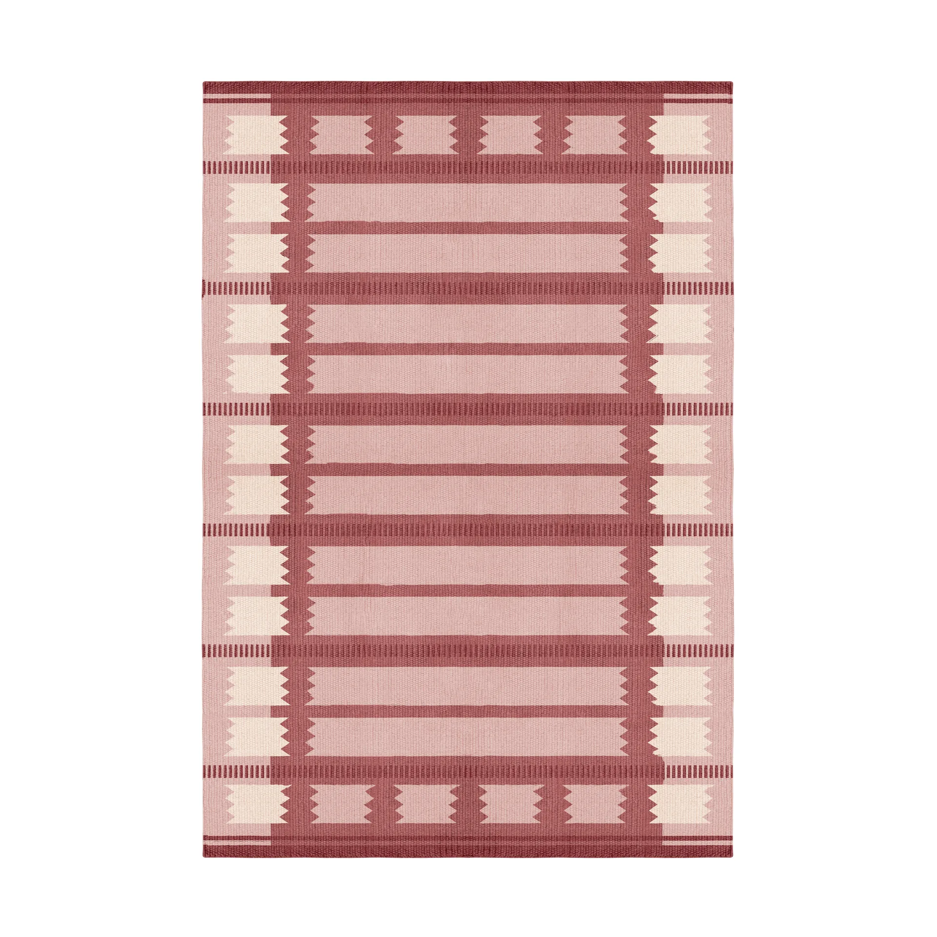 Alfombra de lana Röllakan Iris, Rasberry, 140x200 cm Layered