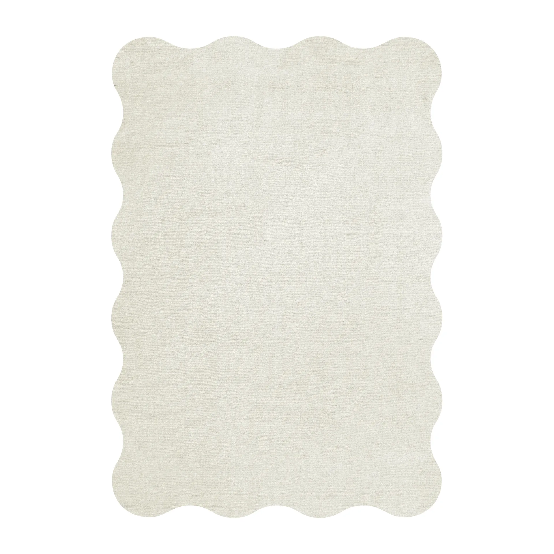 Alfombra de lana Scallop 160x230 cm, Bone white Layered