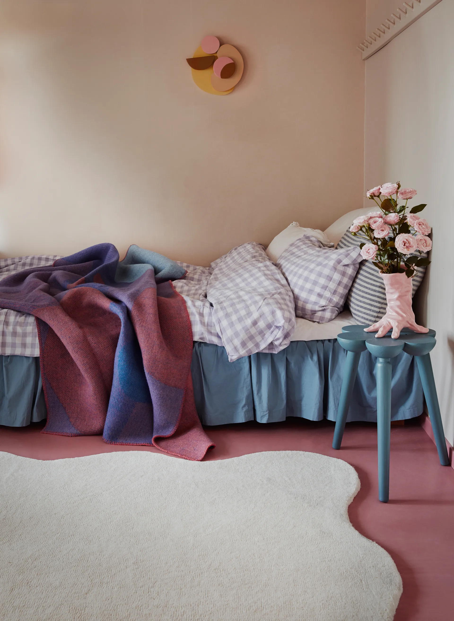 Alfombra de lana Scallop 180x270 cm, Bone white Layered