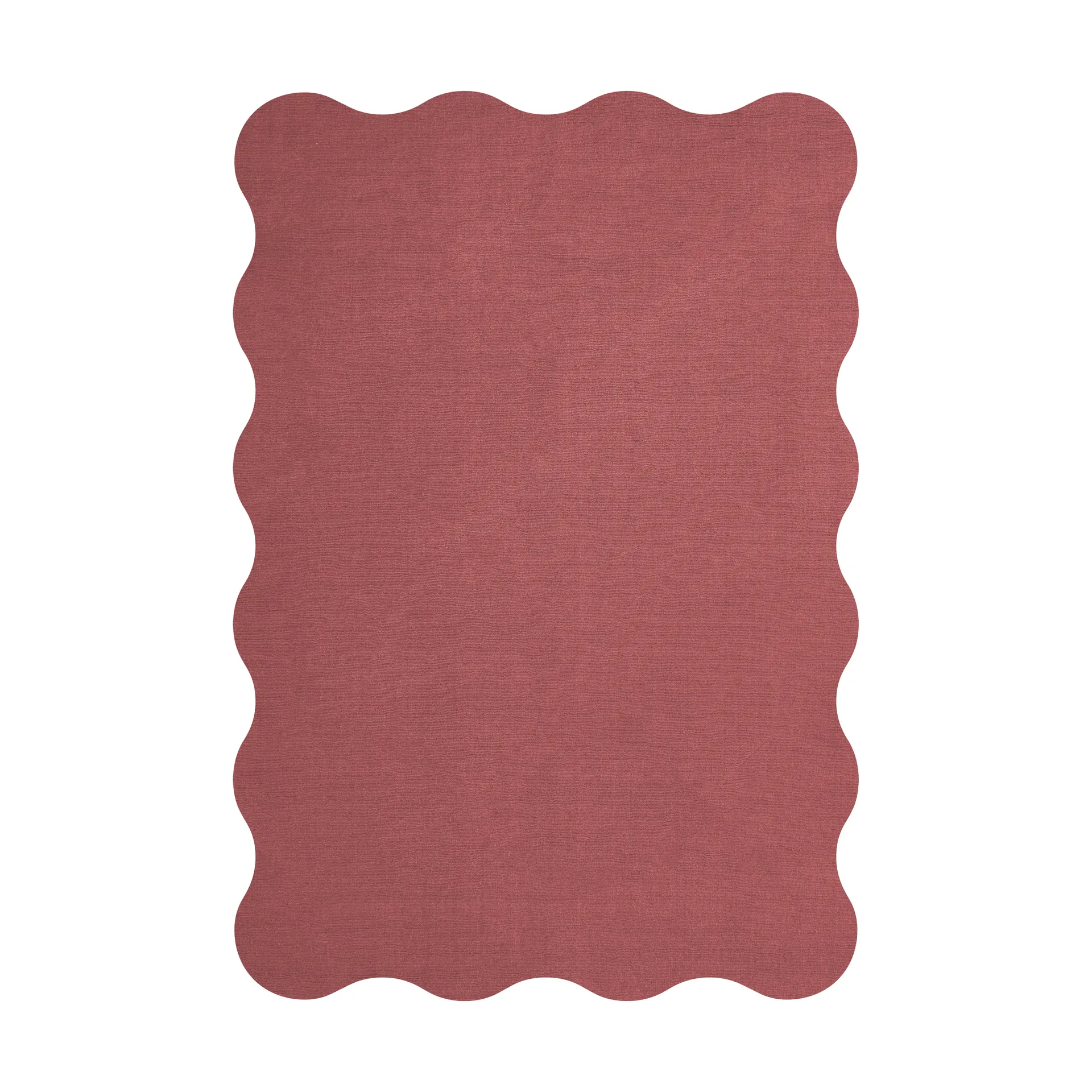 Alfombra de lana Scallop 180x270 cm, Rosewood red Layered
