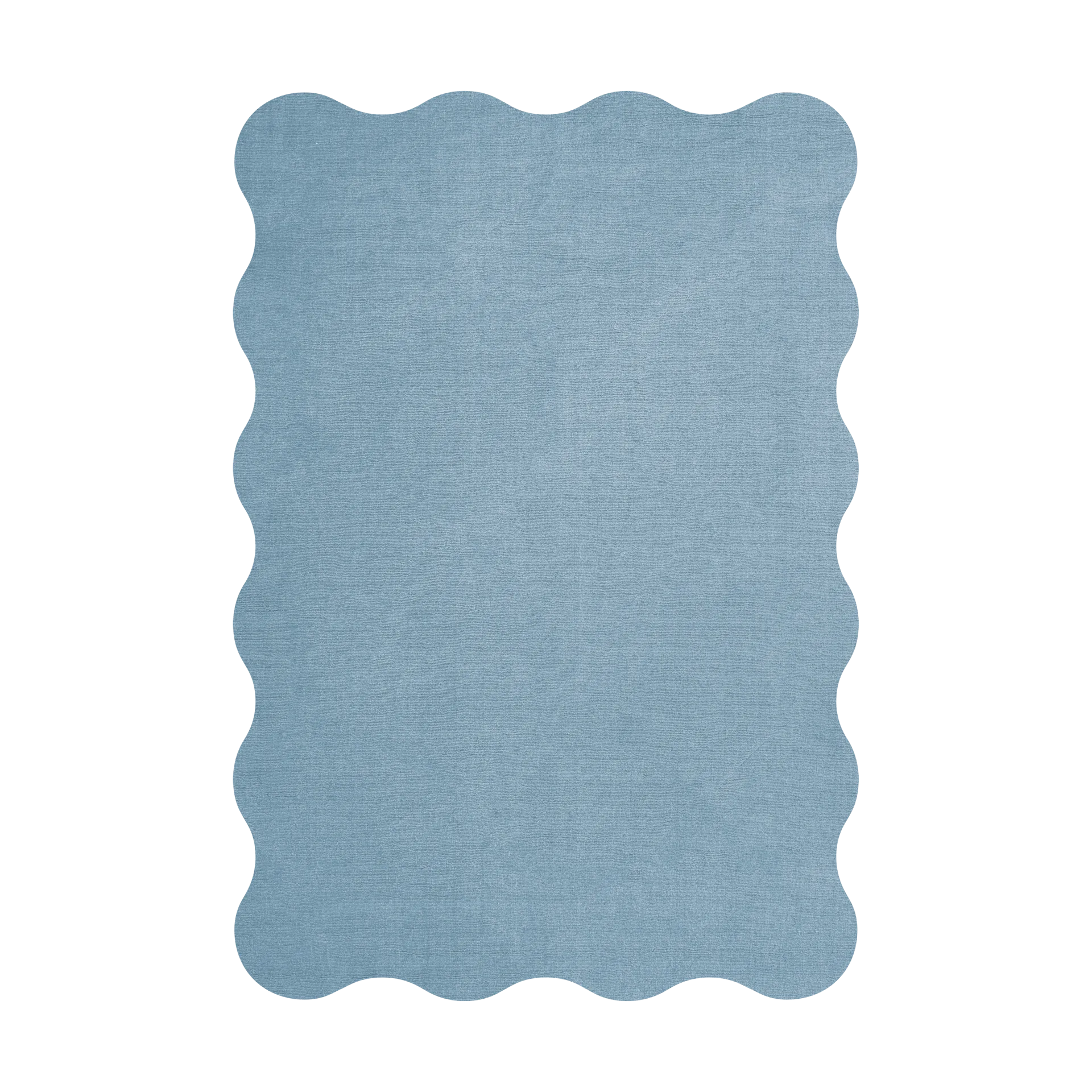 Alfombra de lana Scallop 200x300 cm, Soft blue Layered