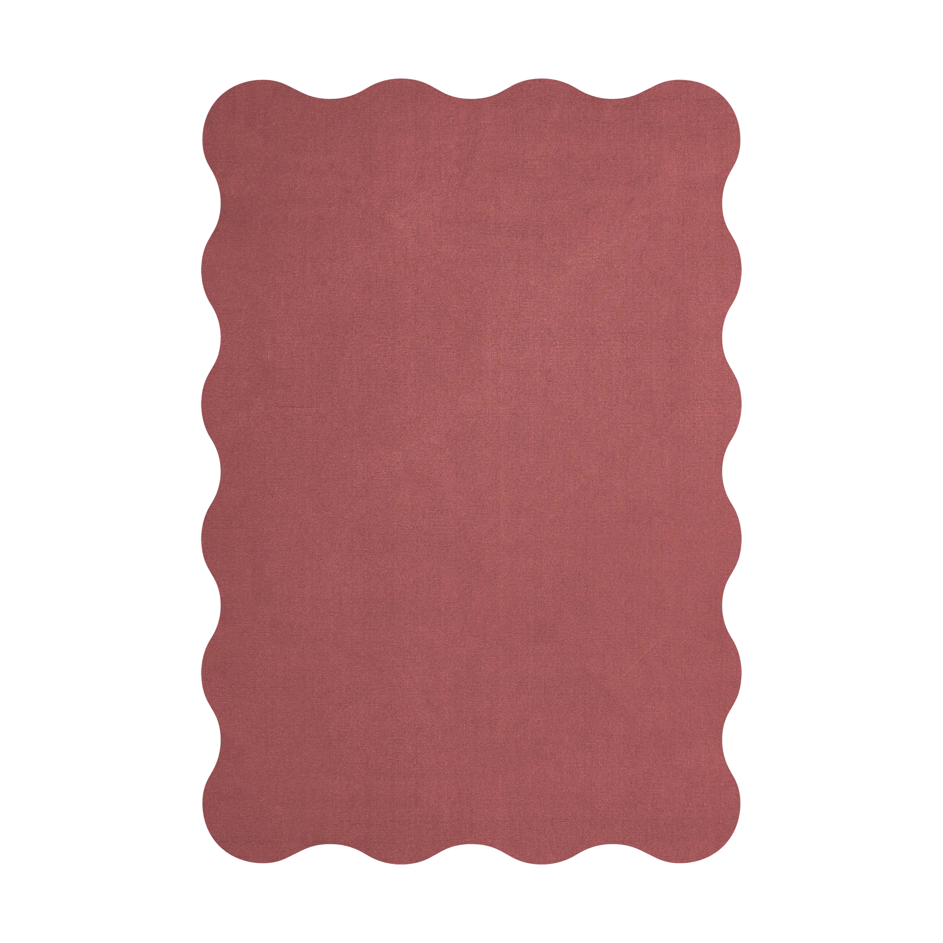 Alfombra de lana Scallop 250x350 cm, Rosewood red Layered