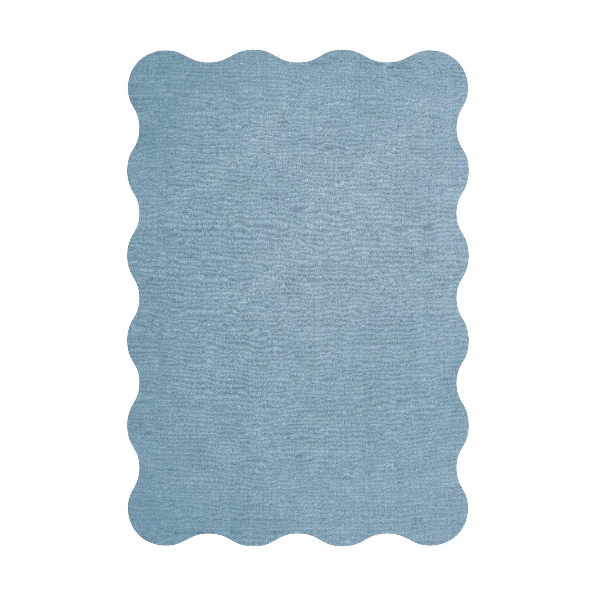 Alfombra de lana Scallop 250x350 cm, Soft blue Layered