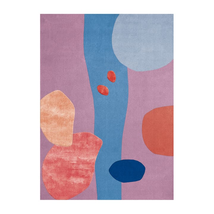 Alfombra de lana Secret Garden - Pink, blue, 180x270 cm - Layered