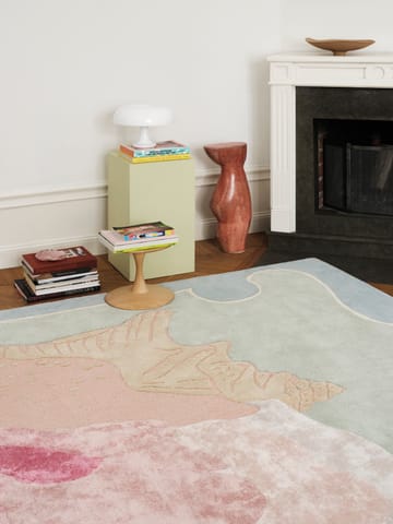 Alfombra de lana Shell estampado - Blue, pink, 250x350 cm - Layered