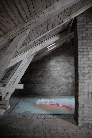 Alfombra de lana Shell estampado - Blue, pink, 250x350 cm - Layered