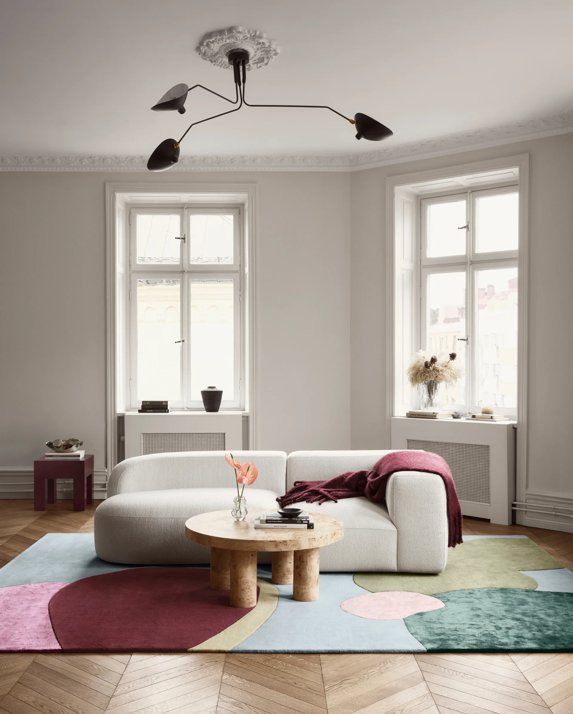 Alfombra de lana Sleeping Flower, 180x270 cm Layered