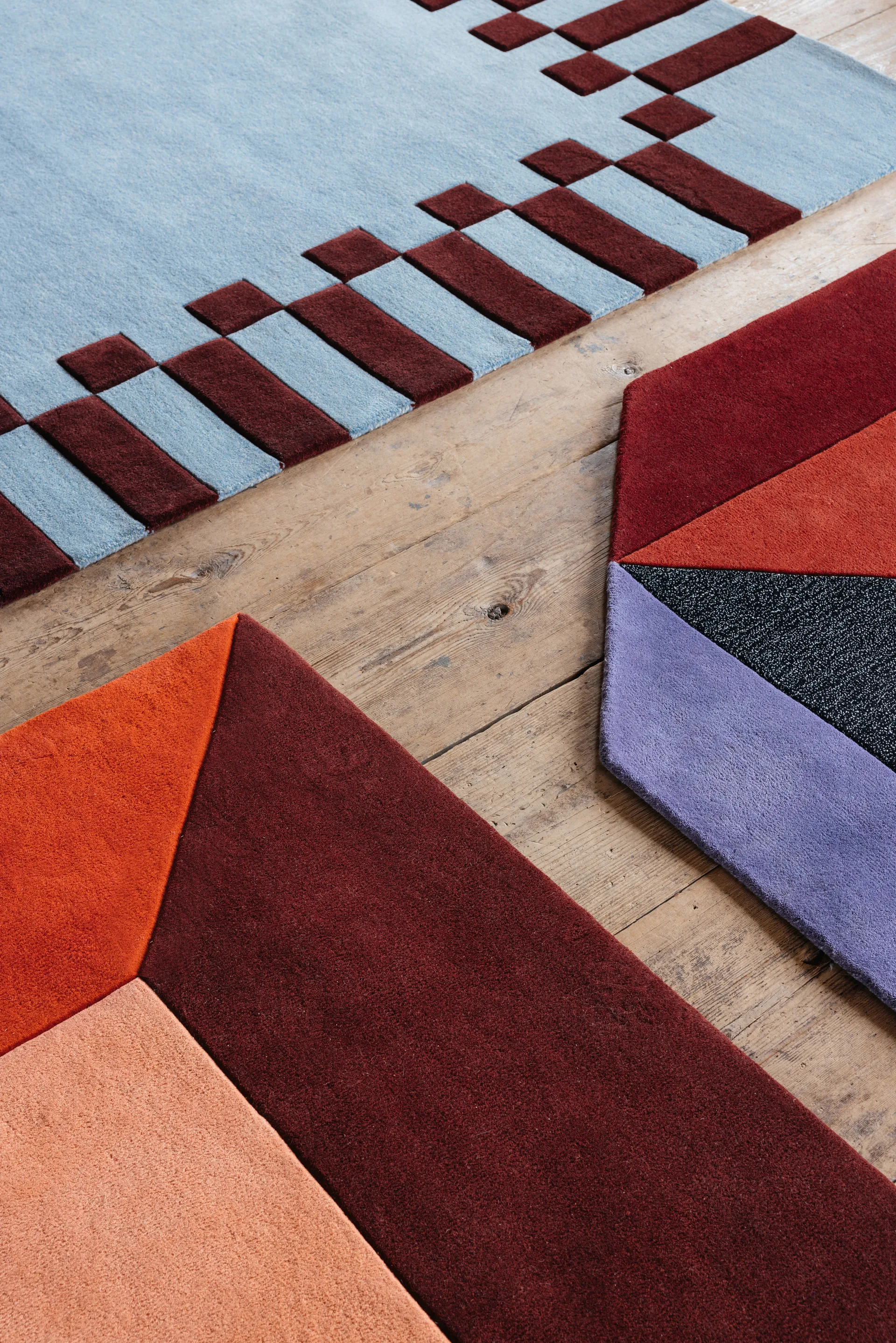 Alfombra de lana Teklan box, Corals, 180x270 cm Layered