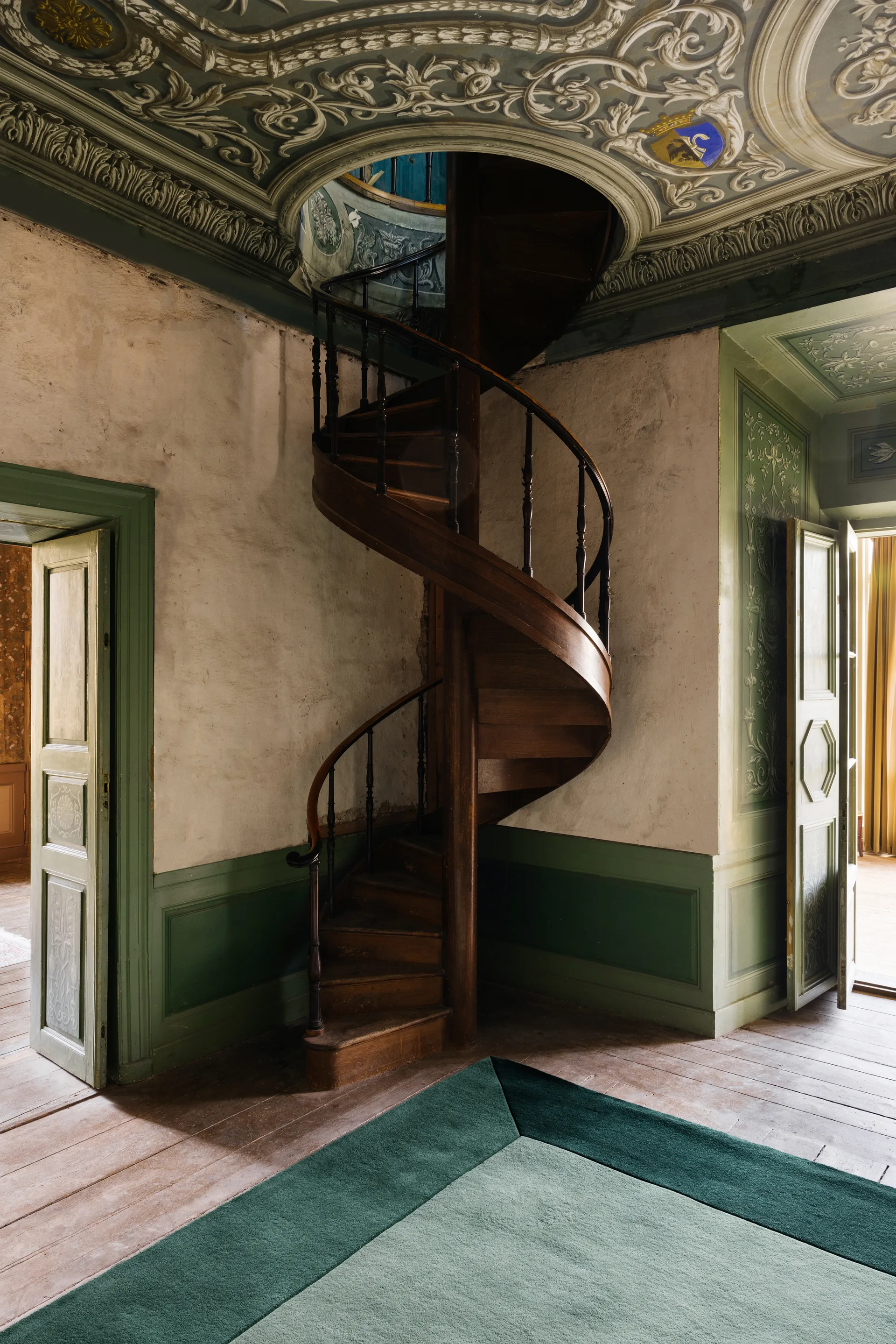 Alfombra de lana Teklan box, Greens, 180x270 cm Layered