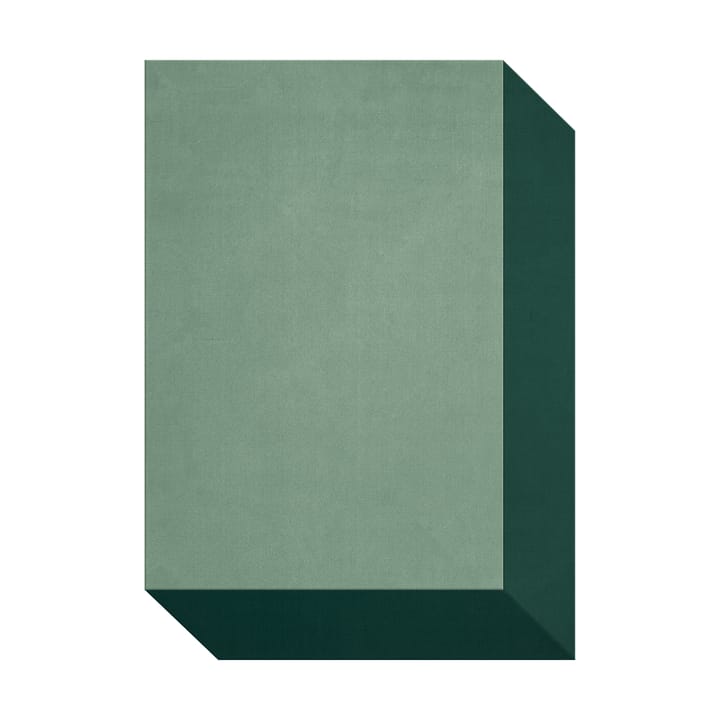 Alfombra de lana Teklan box - Greens, 200x300 cm - Layered