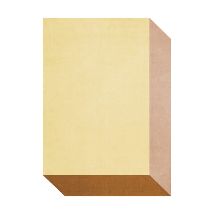 Alfombra de lana Teklan box - Yellows, 180x270 cm - Layered