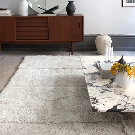 Alfombra Levels 250x350 cm, Bone White Layered