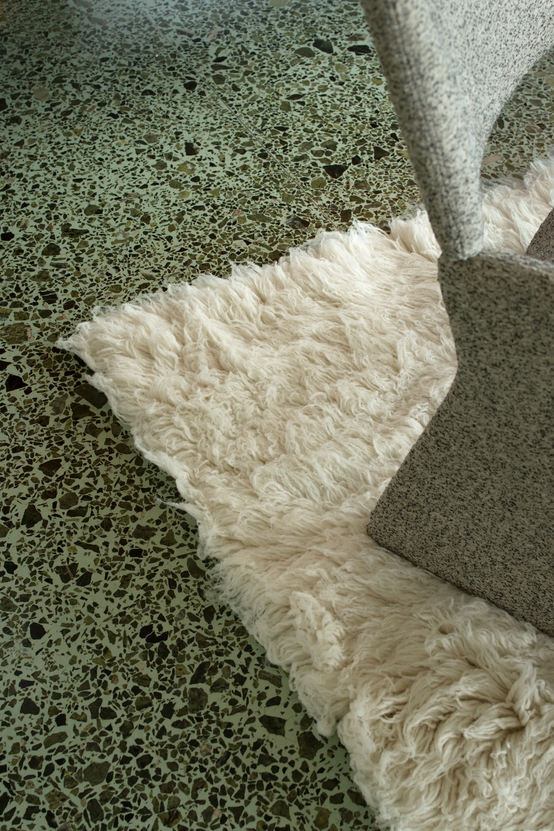 Alfombra Shaggy 180x270 cm, Off White Layered
