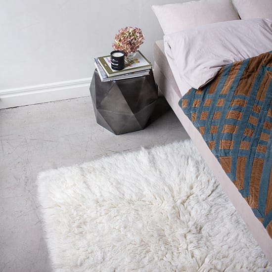 Alfombra Shaggy 90 x 180 cm, Off white Layered