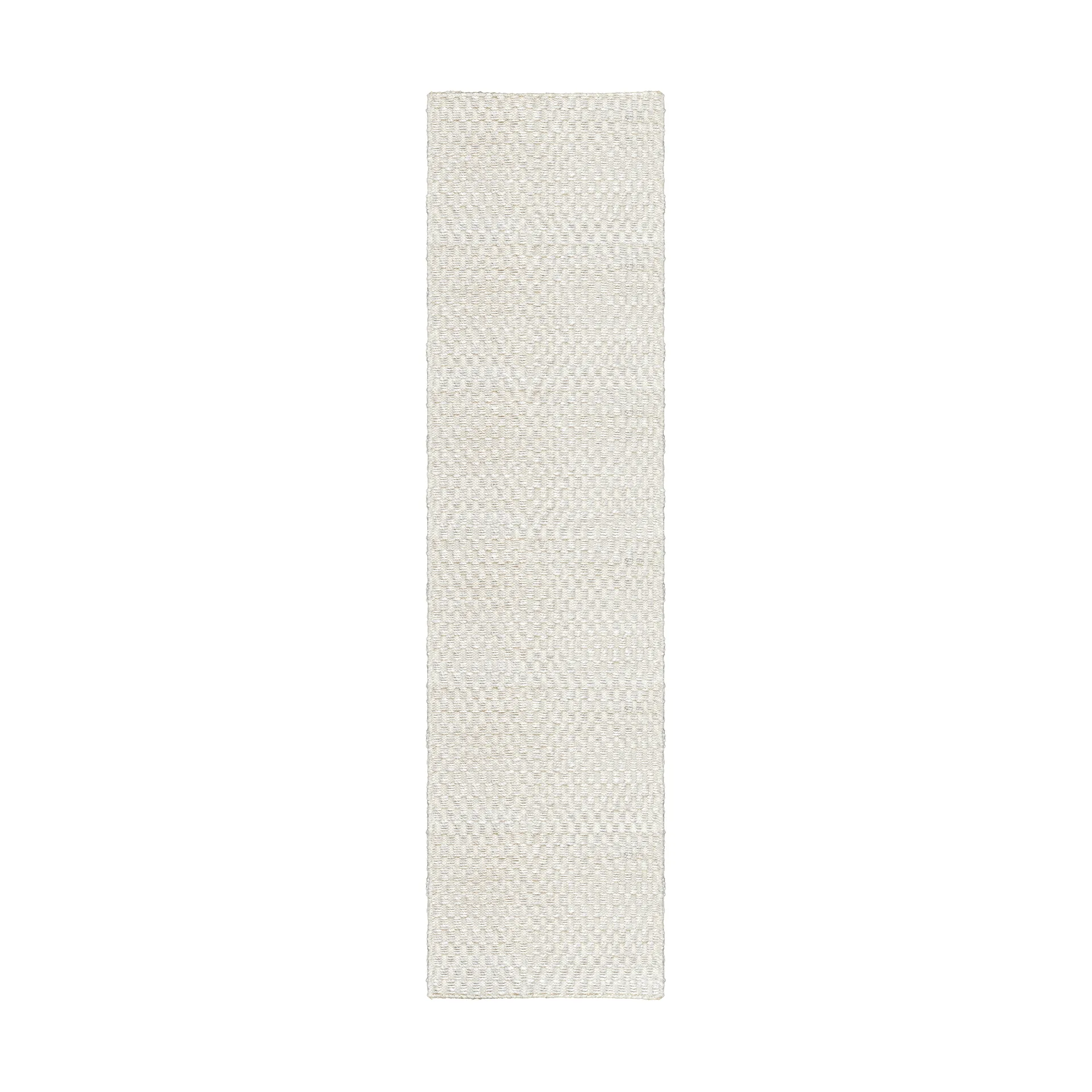 Barley alfombra de yute, Bone white, 75x240 cm Layered