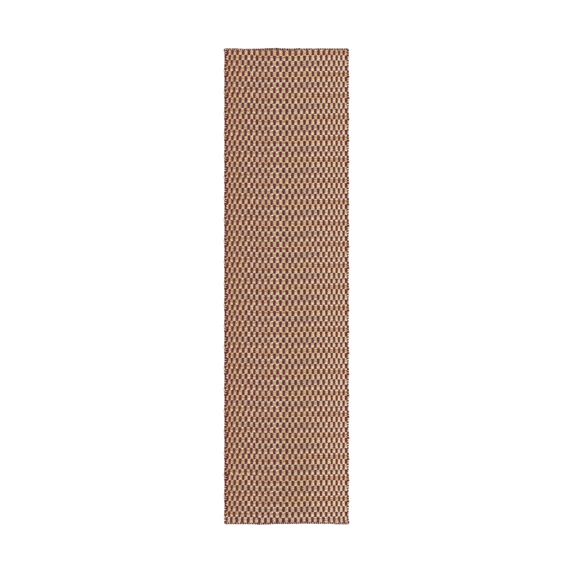 Barley alfombra de yute, Borgoña, 75x240 cm Layered