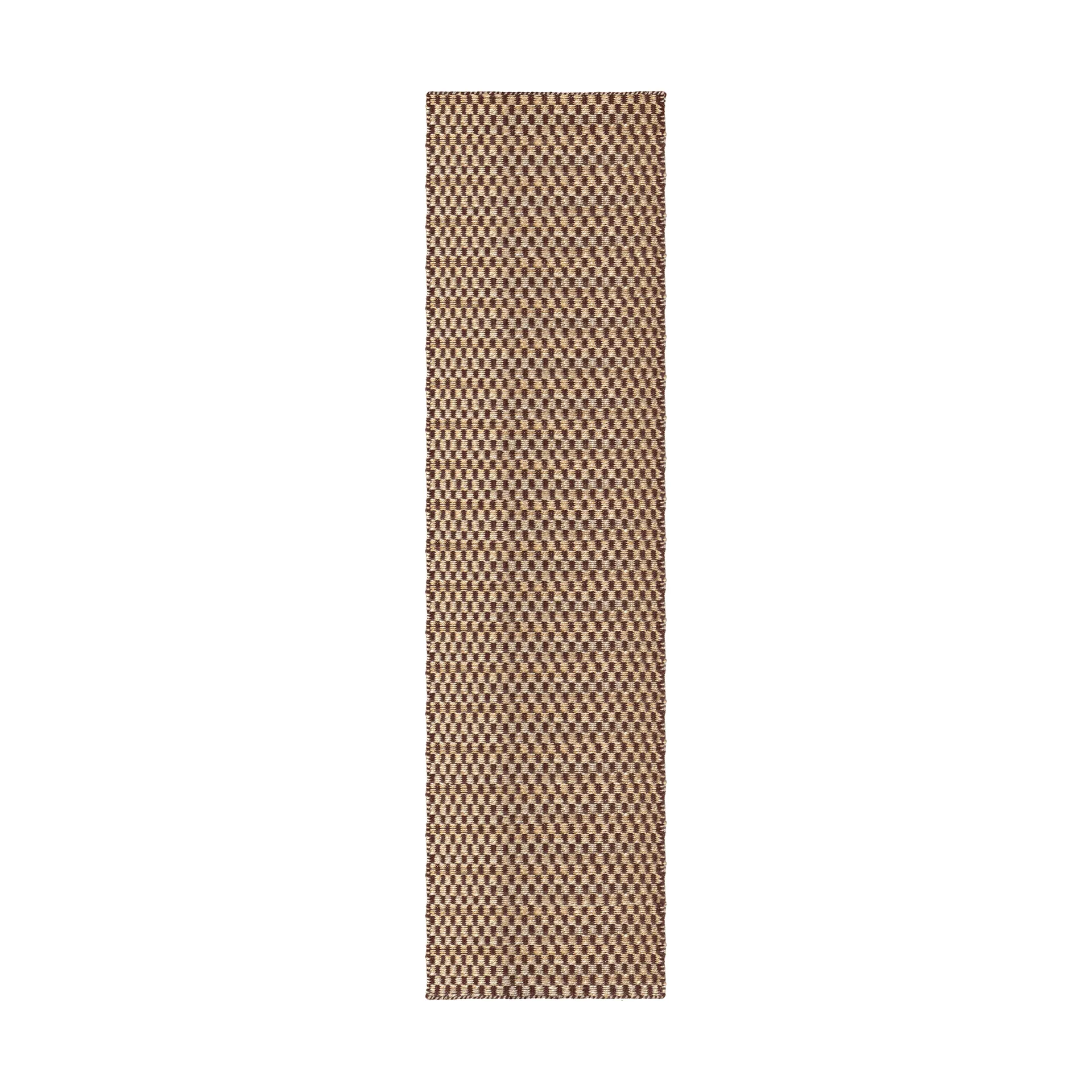 Barley alfombra de yute, Castaño, 75x240 cm Layered