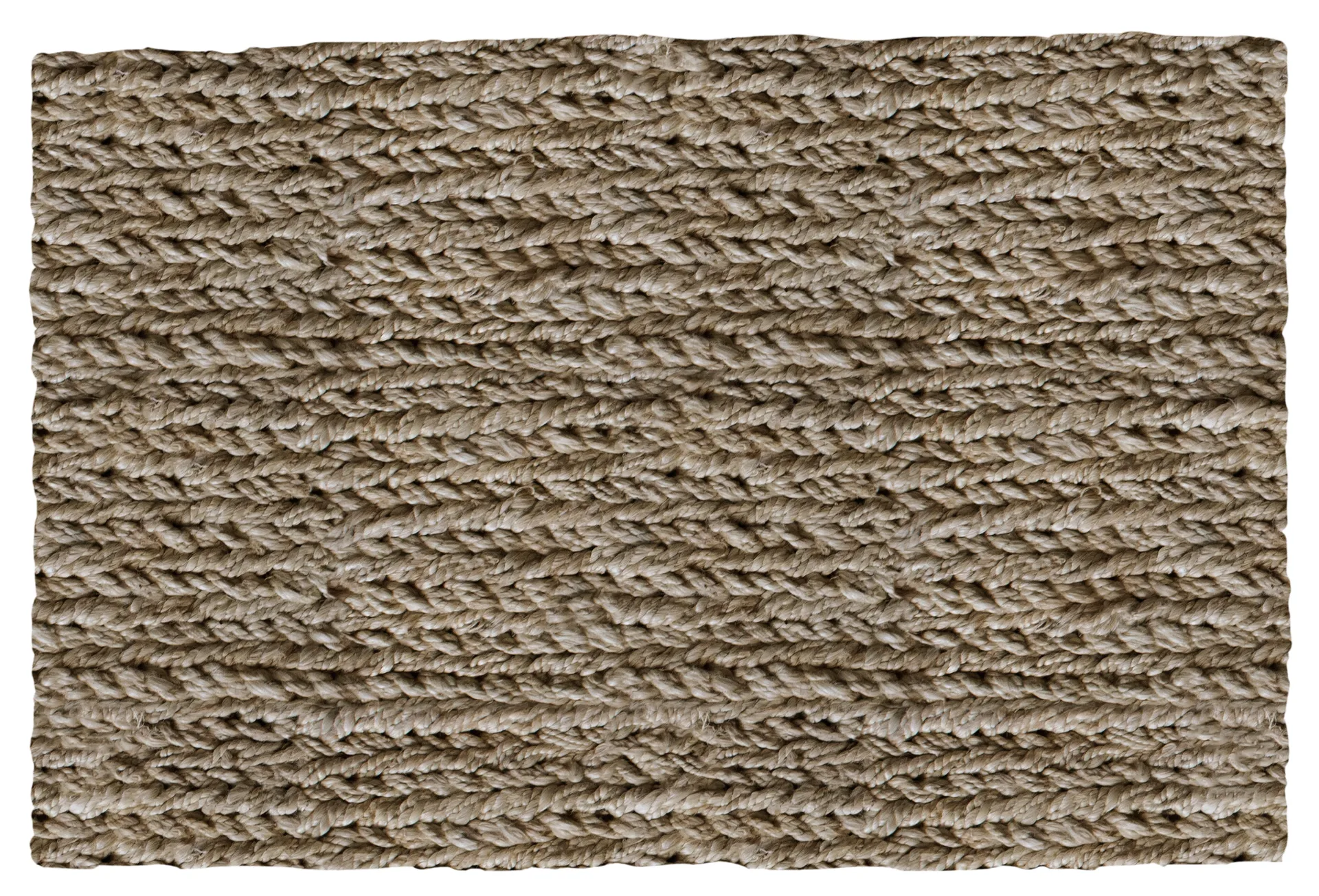 Felpudo Lotta Agaton Chunky Hemp, Natural, 60x90 cm Layered