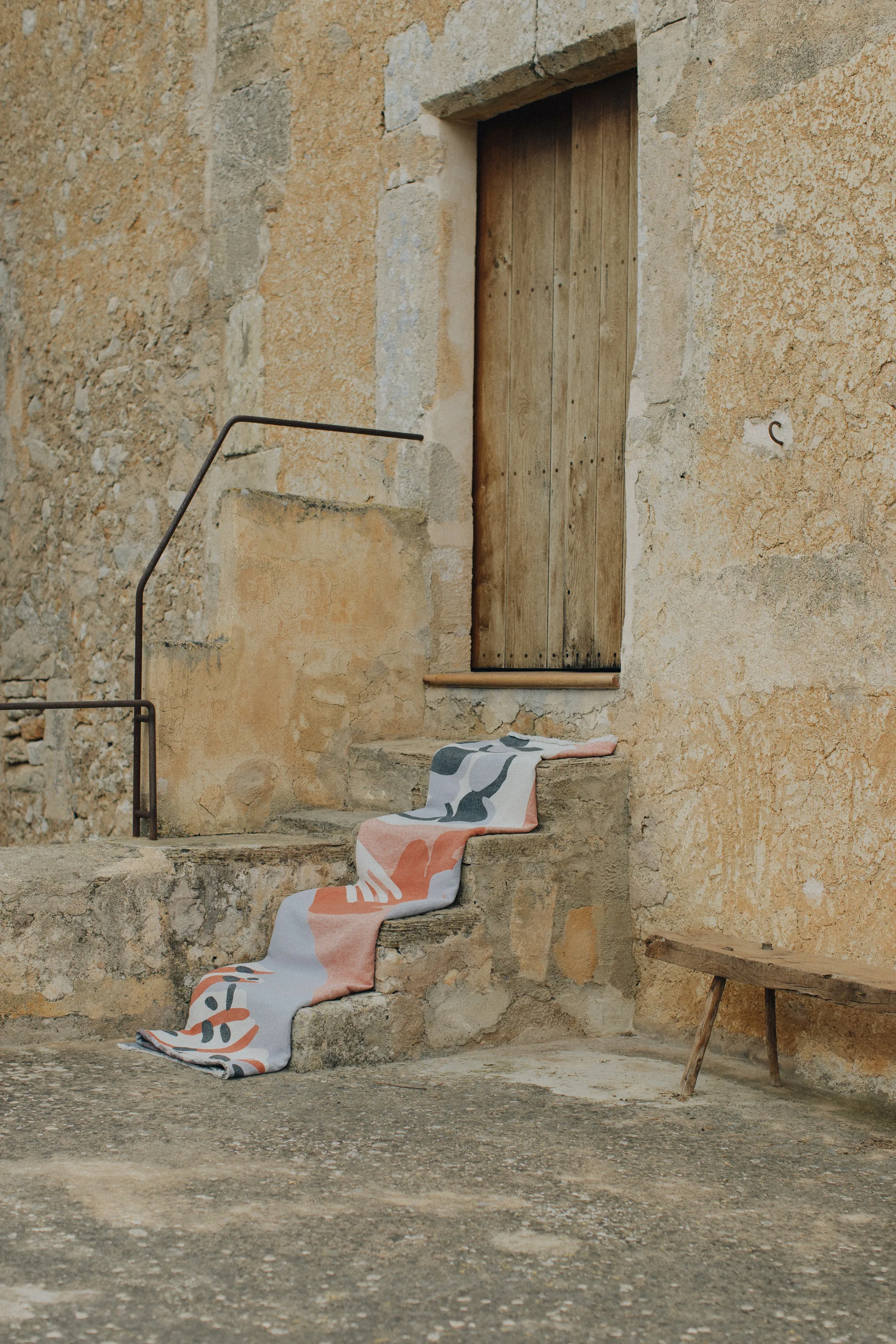 Manta de algodón Boqueron 130x220 cm, Rojo Layered