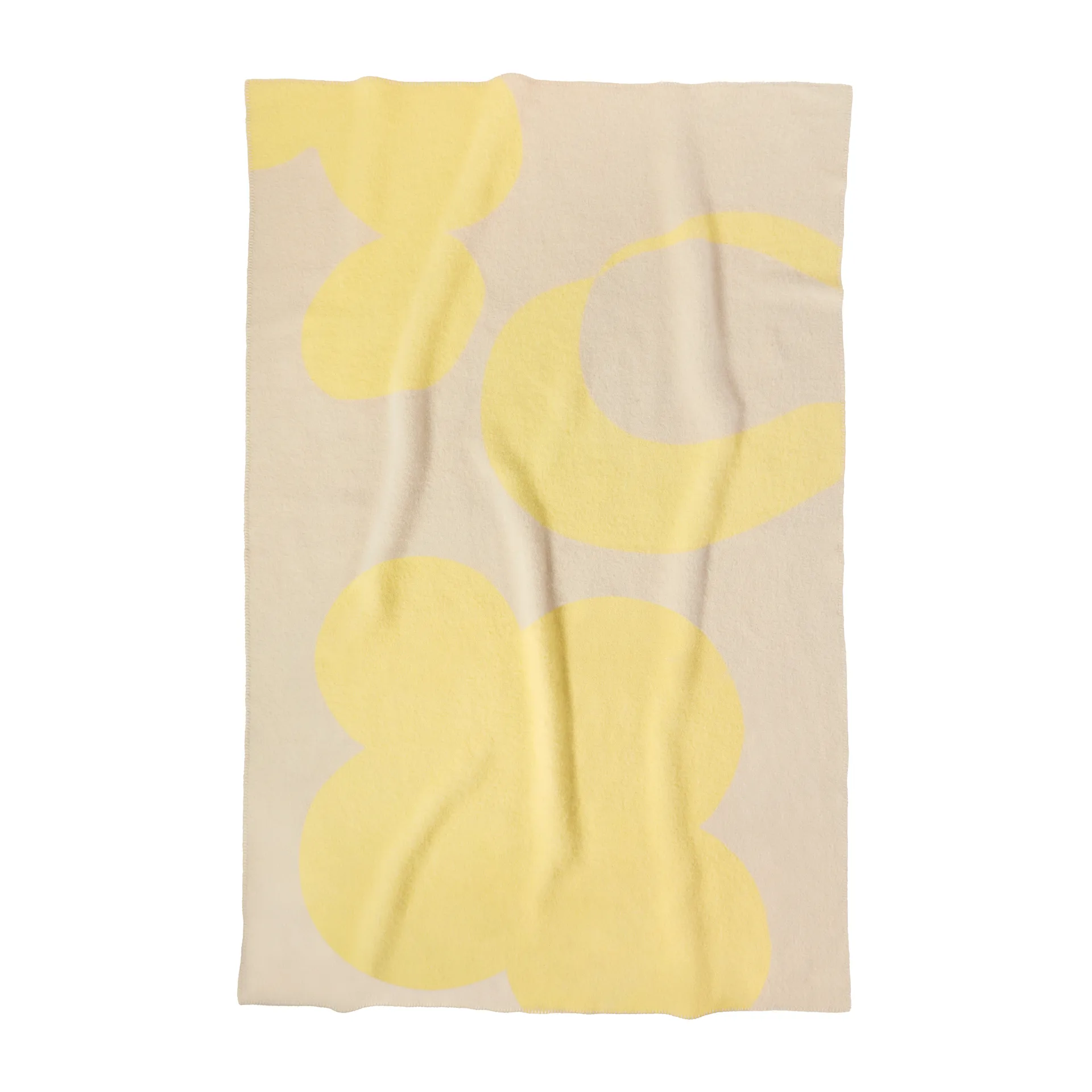 Manta de lana Anemone 130x200 cm, Beige-yellow Layered