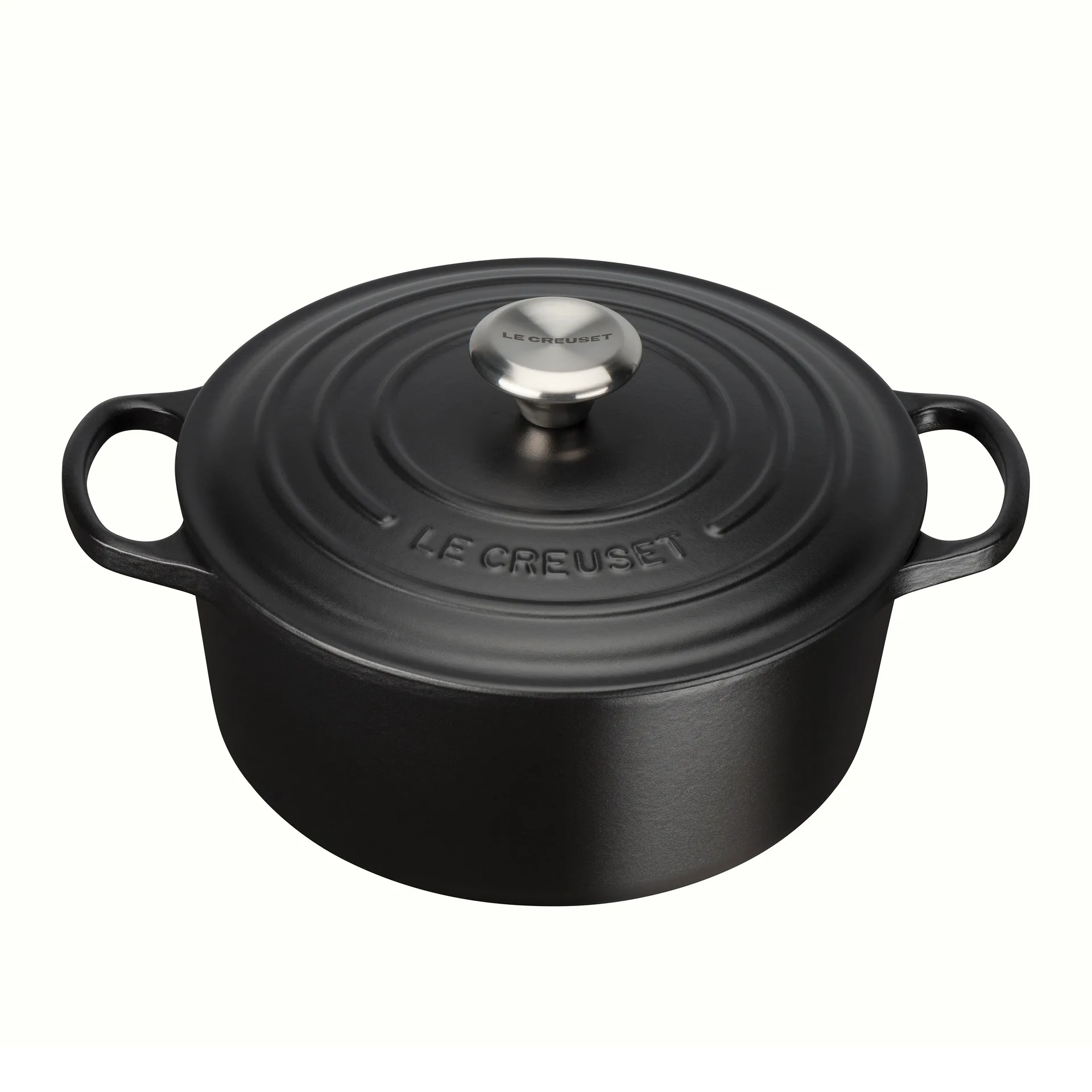 Olla Le Creuset Signature redonda 4,2 l, Matte Black Le Creuset