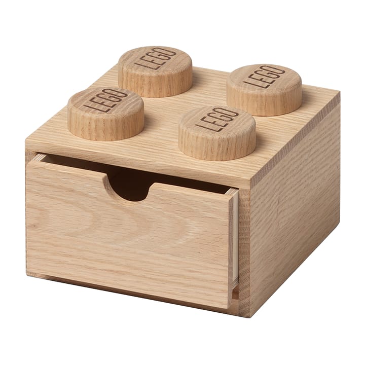 Caja de escritorio 4 LEGO madera - Roble enjabonado - Lego