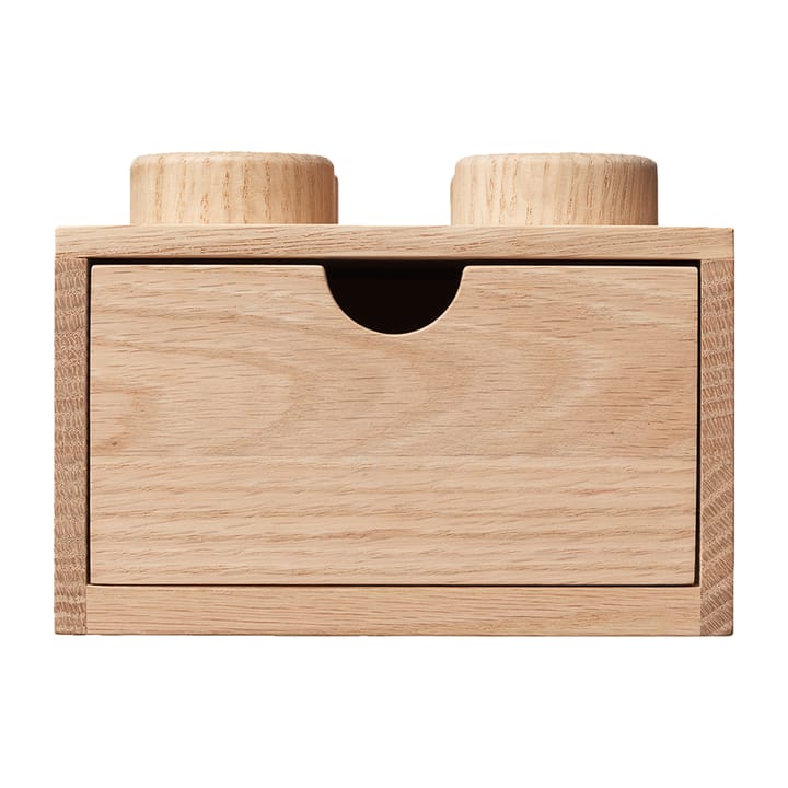 Caja de escritorio 4 LEGO madera, Roble enjabonado Lego