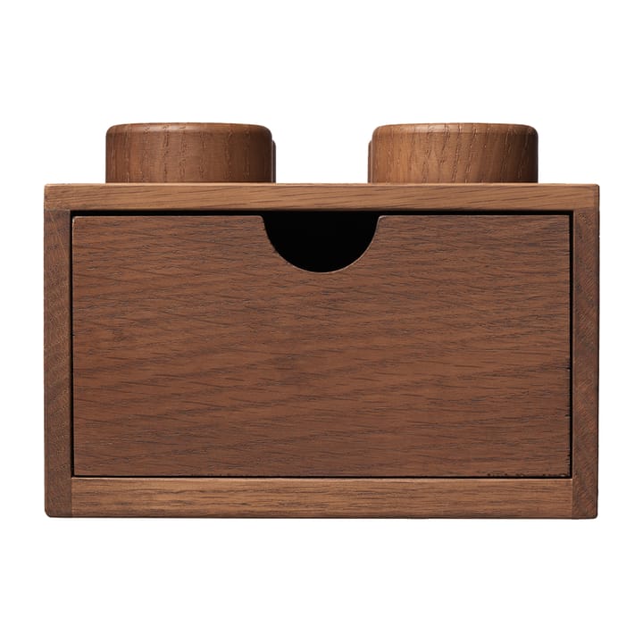 Caja de escritorio 4 LEGO madera, Roble teñido oscuro Lego