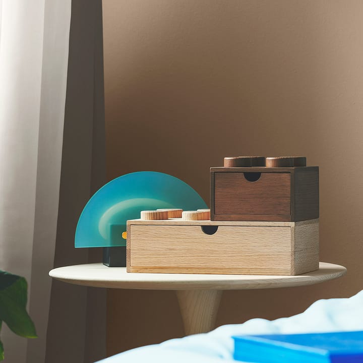 Caja de escritorio 4 LEGO madera, Roble teñido oscuro Lego