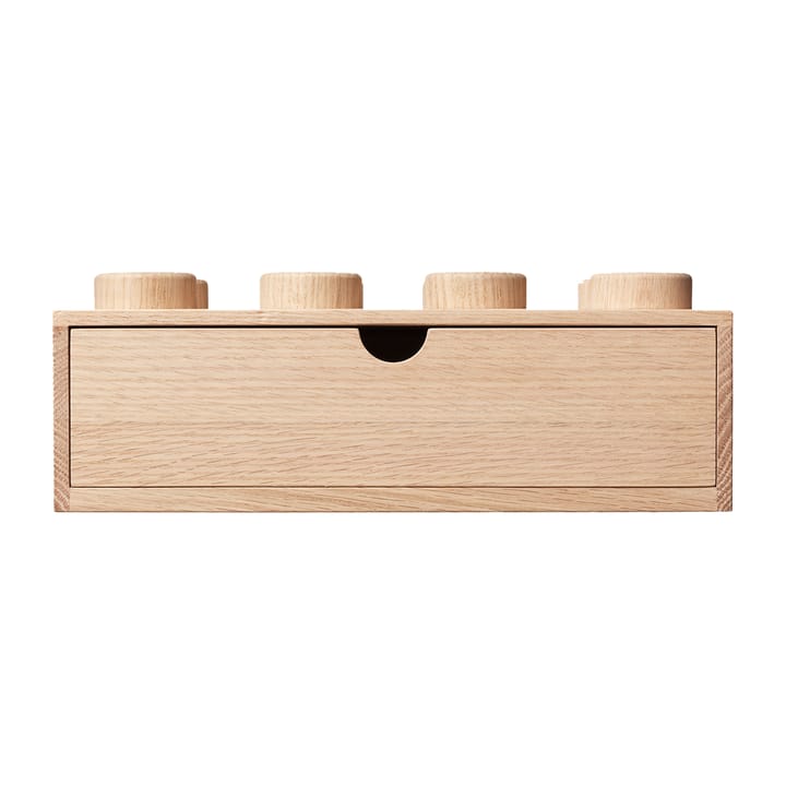 Caja de escritorio 8 LEGO madera, Roble enjabonado Lego