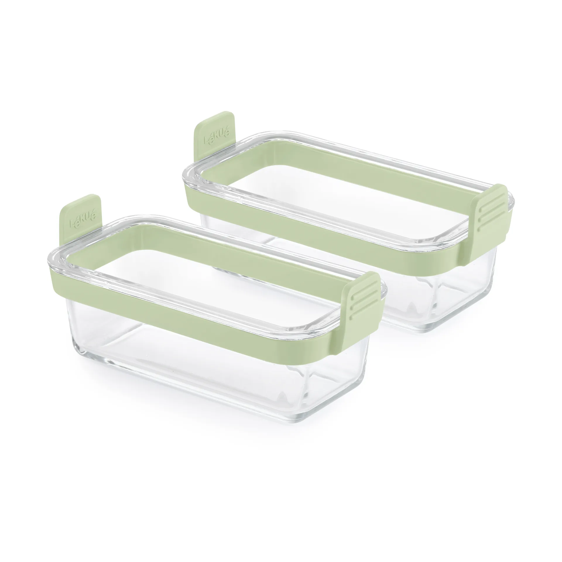 Bandeja de vidrio rectangular para Air fryer Lékué , pack de 2, Transparente Lékué