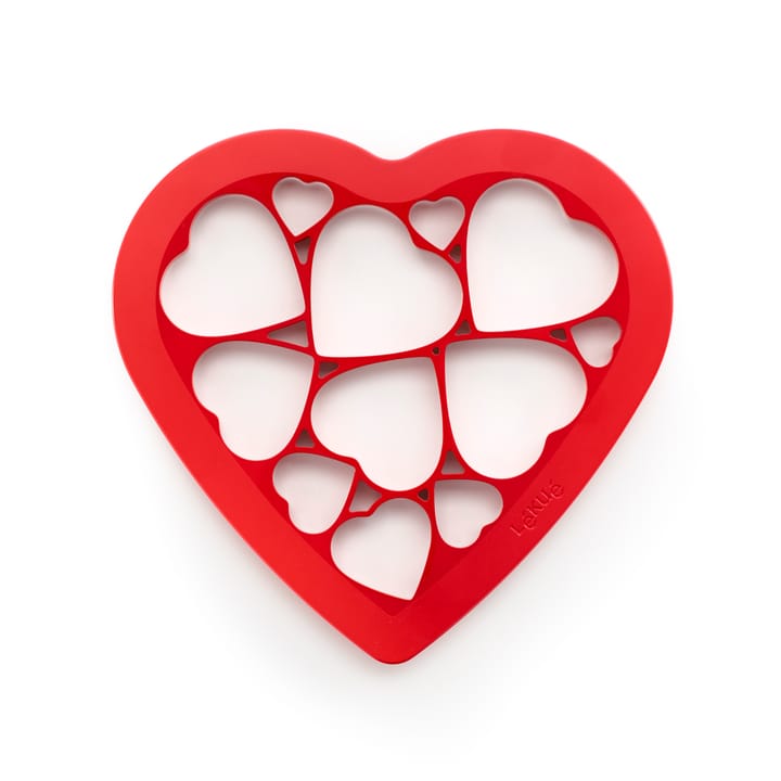 Cortador  Lékué puzzle corazón 24x25,2 cm, Rojo Lékué