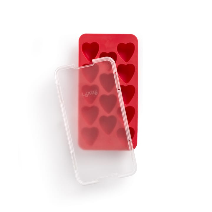 Cubitera con tapa Lékué roja - Corazón - Lékué