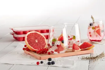 Cubitera redonda con tapa Lékué - Rojo - Lékué