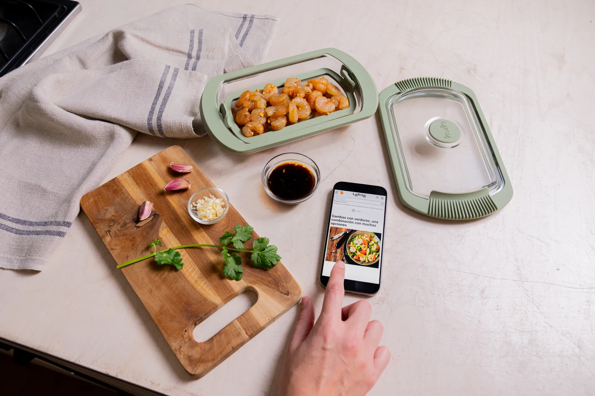 Estuche de vapor Lékué , Transparente, cristal, 2-pack Lékué