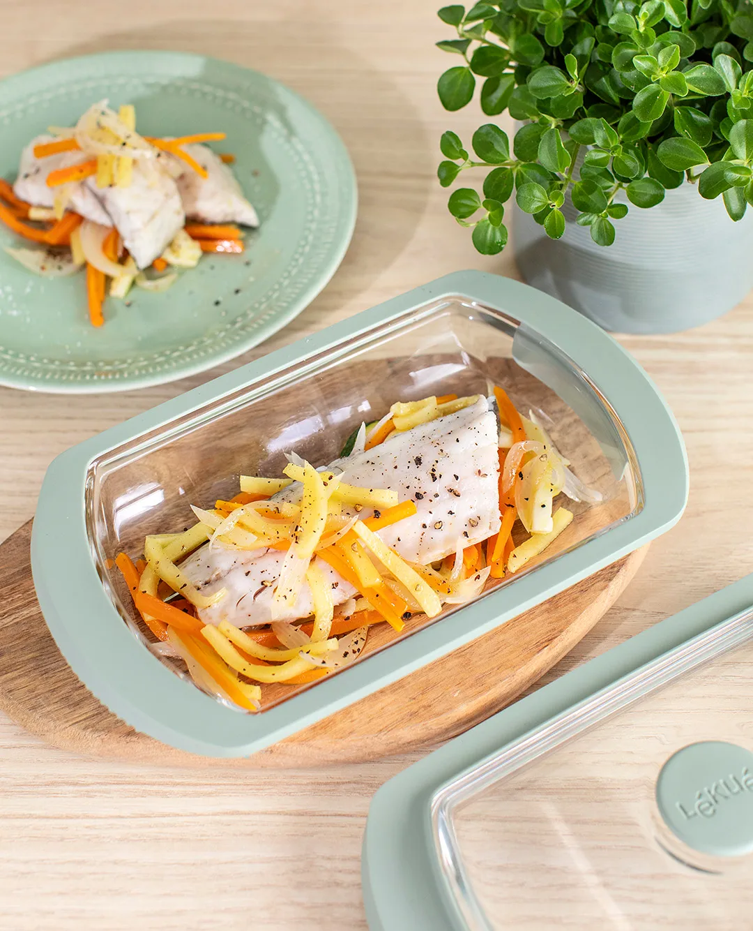 Estuche de vapor Lékué , Transparente, cristal, 2-pack Lékué