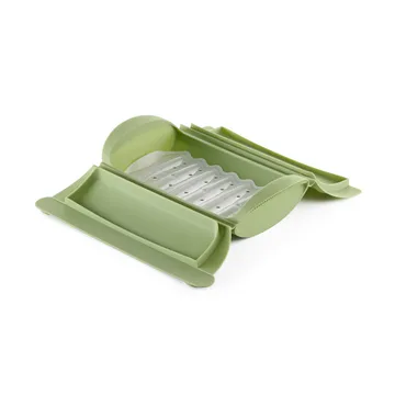 Estuche de vapor Lékué  - Verde, con bandeja, 2-pack - Lékué