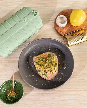 Estuche de vapor Lékué  - Verde, con bandeja, 2-pack - Lékué