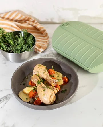 Estuche de vapor Lékué  - Verde, con bandeja, 4-pack - Lékué